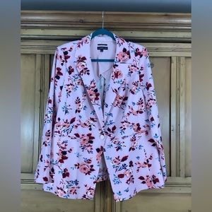 Lane Bryant floral pink blazer